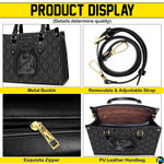Four-panel showcase illustrating design details, hardware, and interior layout.