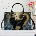 Personalized Gold Tailed Cat and Butterflies Handbag