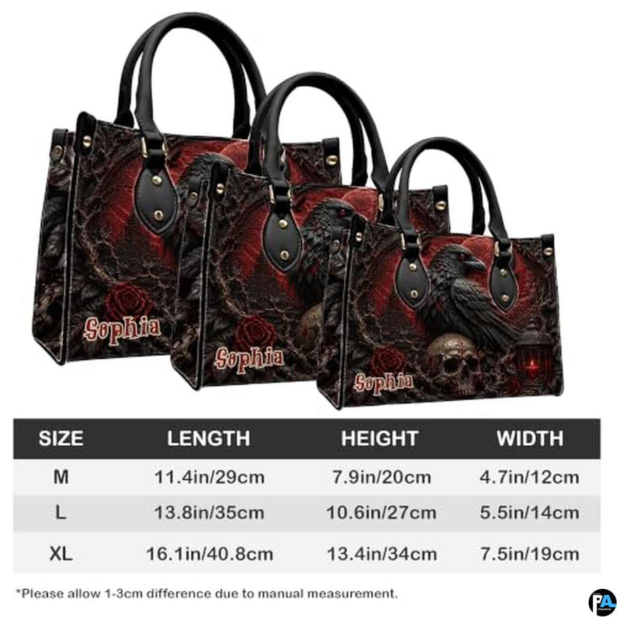Personalized Bird dark fantasy gothic art Shoulder Bag
