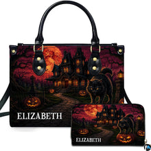 Personalized Witch Leather Bags, Halloween Purses For Women, Witch Art Bag, Spooky Halloween Purses, Holiday Gifts