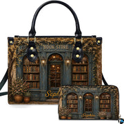 Bookstore Leather Bag, Book Purse for Book Lovers, Shoulder Bag