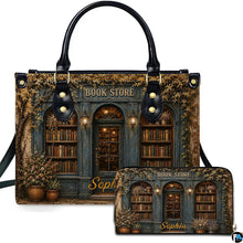 Bookstore Leather Bag, Book Purse for Book Lovers, Shoulder Bag