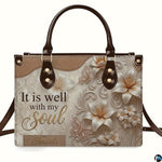 Personalized Christian Leather Handbag – Custom Purse Faith Gift for Mom, Grandma, Women Birthday or Christmas