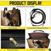 Black Cat Leather Bag – Vintage Cat Art Handbag, Stylish Animal-Themed Purse, Unique Gift for Cat Lovers