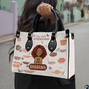 Personalized Leather Handbag for Black Women, Custom African Purse Bag Set, Birthday Meaningful Gifts for Mom, Friend