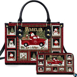 Vintage Christmas Red Truck Handbag & Wallet