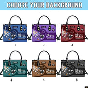 PREAUREUM "{split_values}" Personalized {collection_title} Leather Handbag