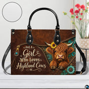 Direct front perspective displaying the printed calf motif, sunflower ear blossom, and concho icon.