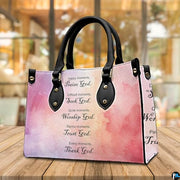 Personalized Watercolor Scripture Handbag for Faith Gift