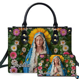 Virgin Mary Sunflower Halo Handbag and Matching Wallet Set