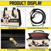 Spacious interior view of tote handbag showing lining and inner compartments
