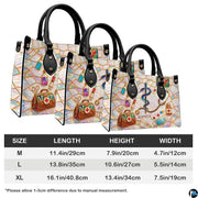 Lifestyle scale display presenting the relative proportions of the medical handbag when carried.