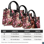 Personalized Black Women Leather Bag, Custom Name African Purses and Handbags Gifts for Mom Birthday Christmas Mothers Day