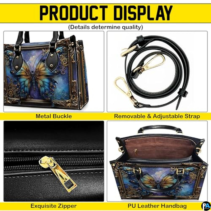 Personalized Steampunk Butterfly Ornate Frame Handbag