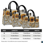 Matching sunflower wallet lying flat displaying the coordinating floral sunflower artwork.