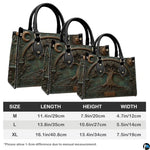 Personalized Animal Leather Handbag – Custom Name Flowers with 2D Print with 3D Effect – Gift for Gramma, Mom, Daughter