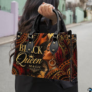 Outdoor presentation showing the burgundy gele empress artwork held by pedestrian along sidewalk.