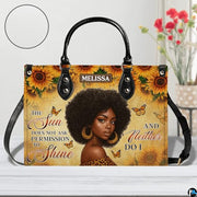 Personalized Leather Handbag for Black Women, Custom African Purse Bag Set, Birthday Meaningful Gifts for Mom, Friend