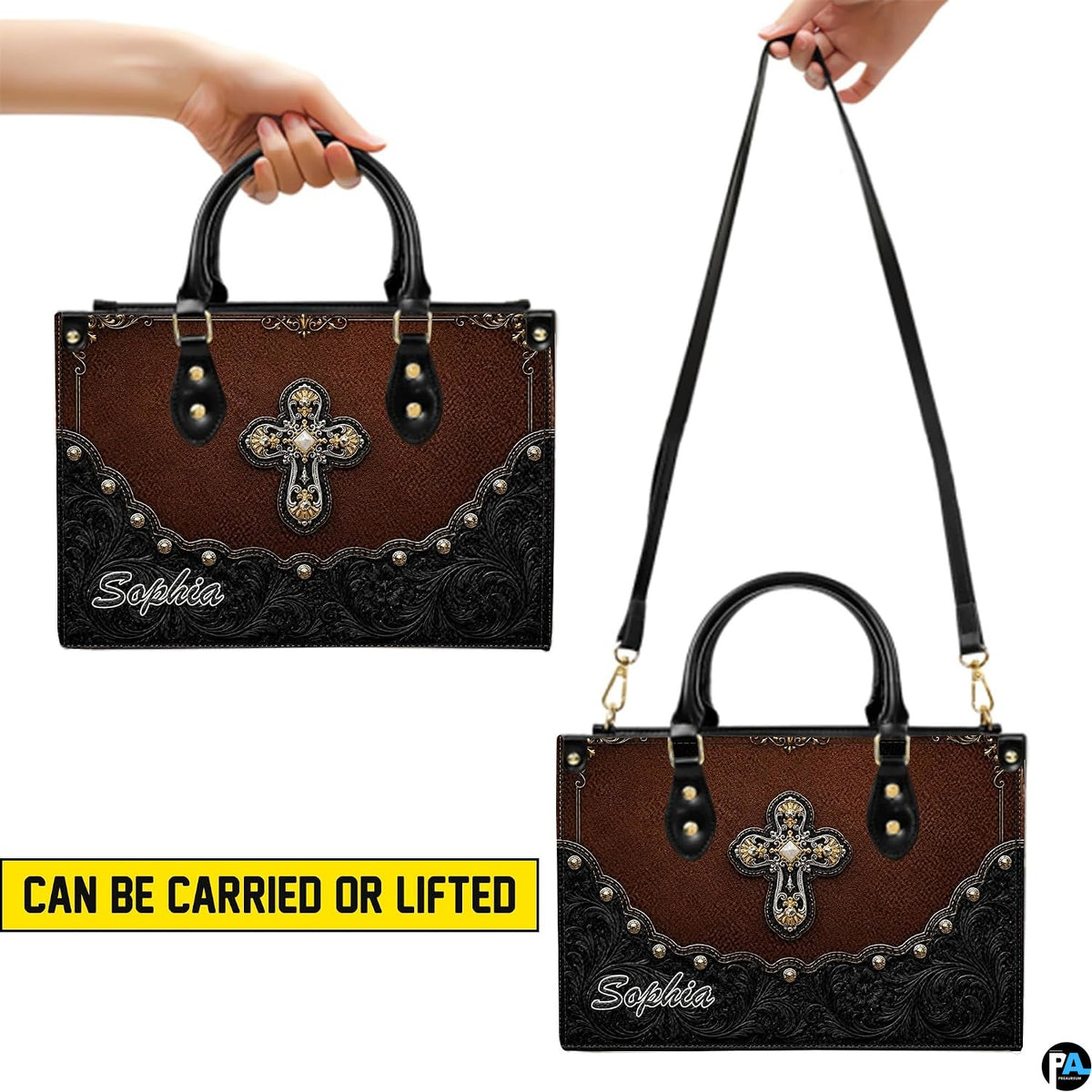 Interior compartment layout and organizational lining of western cross purse.