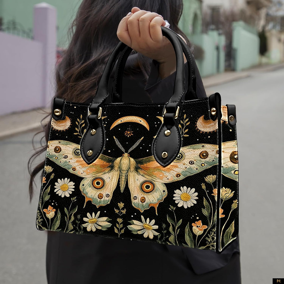 PREAUREUM "{split_values}" Personalized {collection_title} Leather Handbag