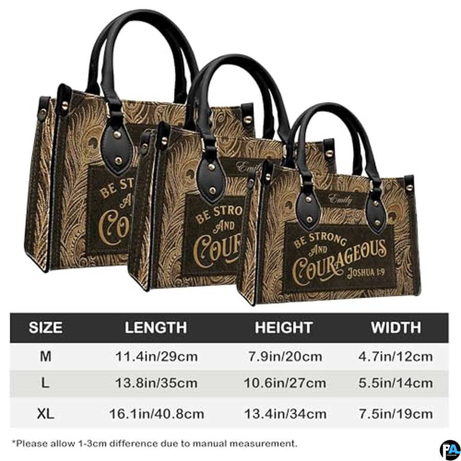 Personalized Christian Leather Handbag – Custom Purse Faith Gift for Mom, Grandma, Women Birthday or Christmas