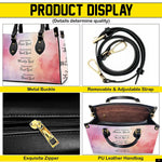 PREAUREUM "{split_values}" Personalized {collection_title} Leather Handbag