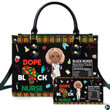 Melanin Nurse Illustration Handbag and Matching Wallet Set