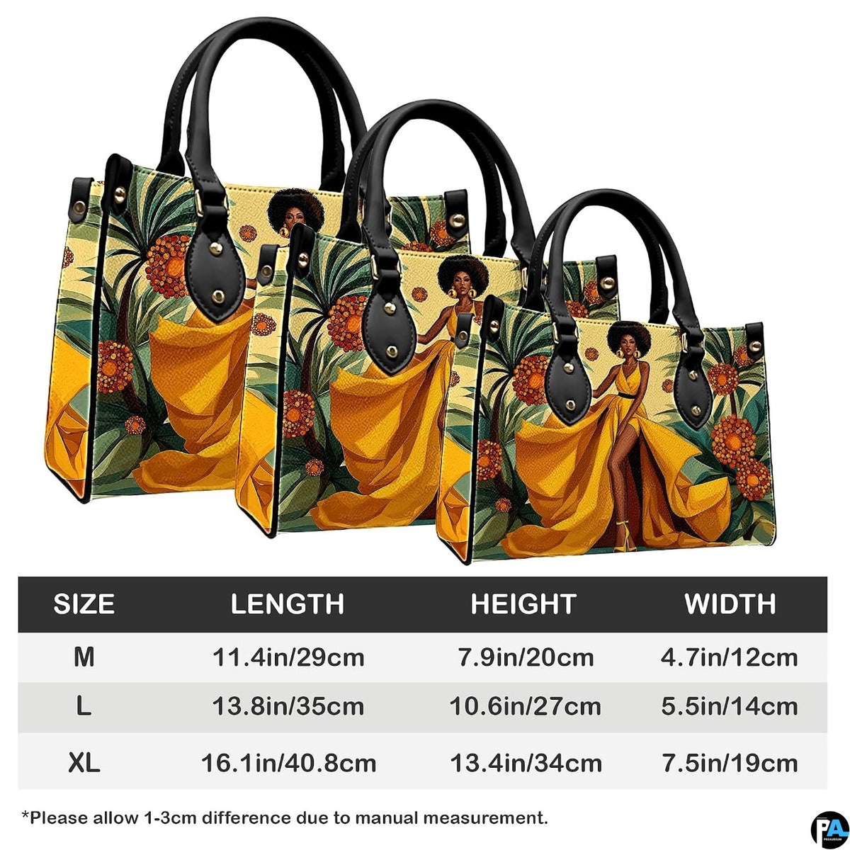 Proportional graphic overview presenting the golden dress fashion piece in three dimensional scales.