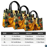 Proportional graphic overview presenting the golden dress fashion piece in three dimensional scales.