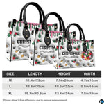 Personalized Christmas Decorations Drip Art Handbag, Removable Strap