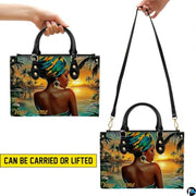 Personalized Black Women Leather Bag, Custom Name African Purses and Handbags Gifts for Mom Birthday Christmas Mothers Day