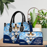 Personalized Christian Floral Handbag for Religious Gift
