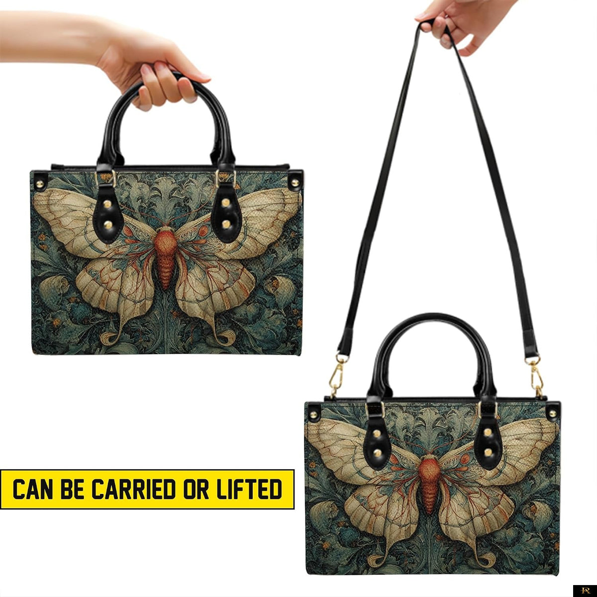 PREAUREUM "{split_values}" Personalized {collection_title} Leather Handbag