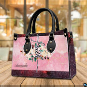 Personalized Flower Floral and inspirational text Handbag
