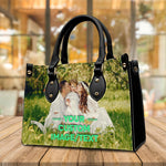 PREAUREUM "{split_values}" Personalized {collection_title} Leather Handbag