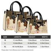 PREAUREUM "{split_values}" Personalized {collection_title} Leather Handbag