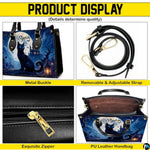 Black Cat Leather Bag – Vintage Cat Art Handbag, Stylish Animal-Themed Purse, Unique Gift for Cat Lovers