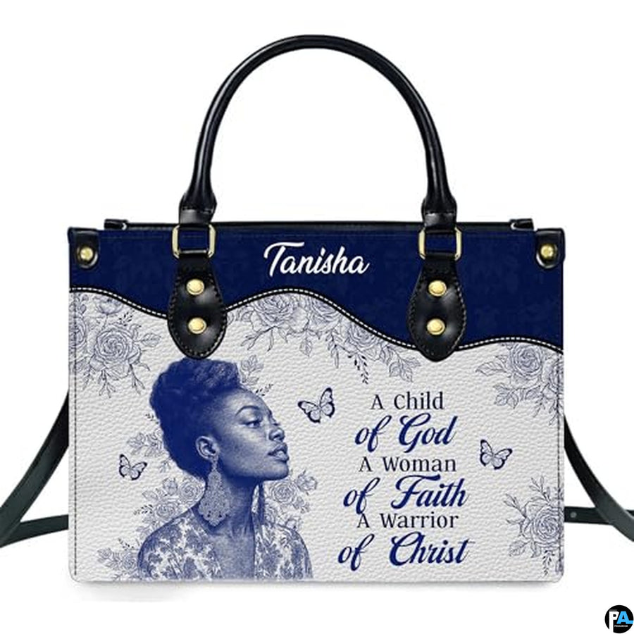 Personalized Leather Handbag for Black Women, Custom African Purse Bag Set, Birthday Meaningful Gifts for Mom, Friend