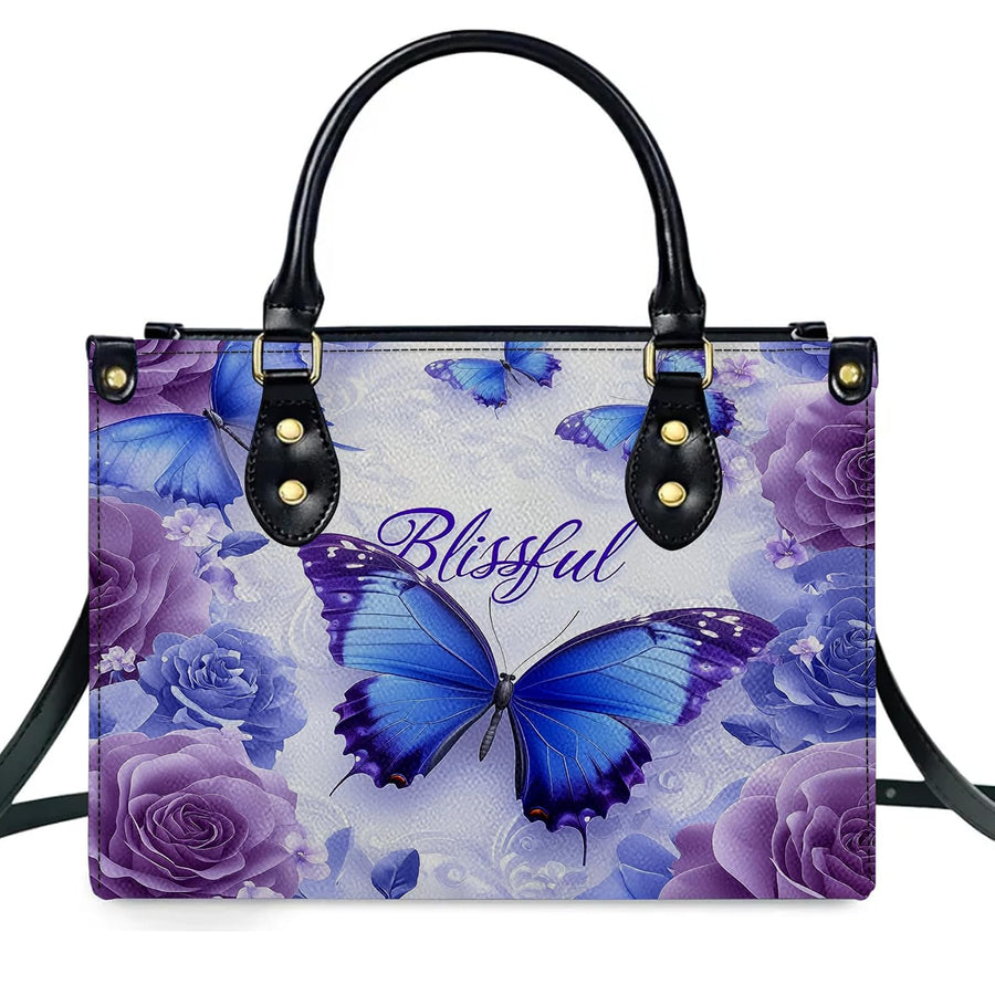 PREAUREUM "{split_values}" Personalized {collection_title} Leather Handbag