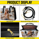 PREAUREUM "{split_values}" Personalized {collection_title} Leather Handbag