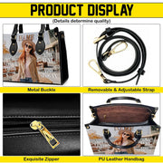 PREAUREUM "{split_values}" Personalized {collection_title} Leather Handbag