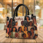 PREAUREUM "{split_values}" Personalized {collection_title} Leather Handbag
