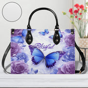 PREAUREUM "{split_values}" Personalized {collection_title} Leather Handbag