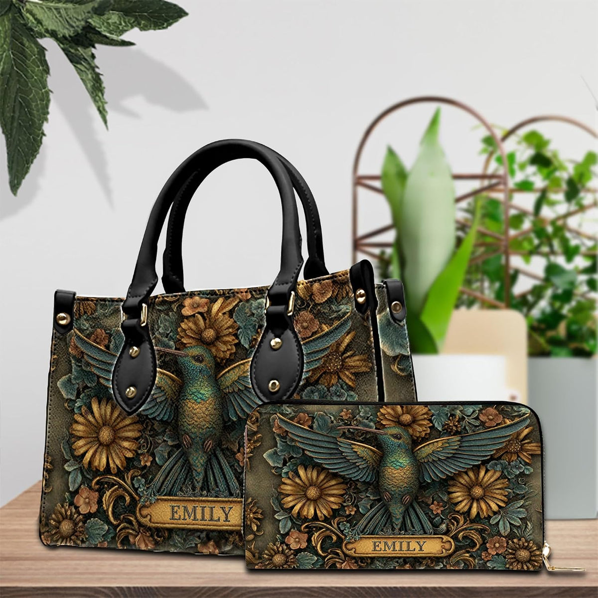 PREAUREUM "{split_values}" Personalized {collection_title} Leather Handbag