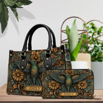 PREAUREUM "{split_values}" Personalized {collection_title} Leather Handbag