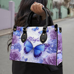 PREAUREUM "{split_values}" Personalized {collection_title} Leather Handbag
