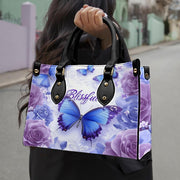 PREAUREUM "{split_values}" Personalized {collection_title} Leather Handbag