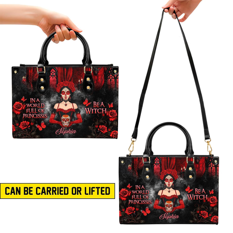 PREAUREUM "{split_values}" Personalized {collection_title} Leather Handbag