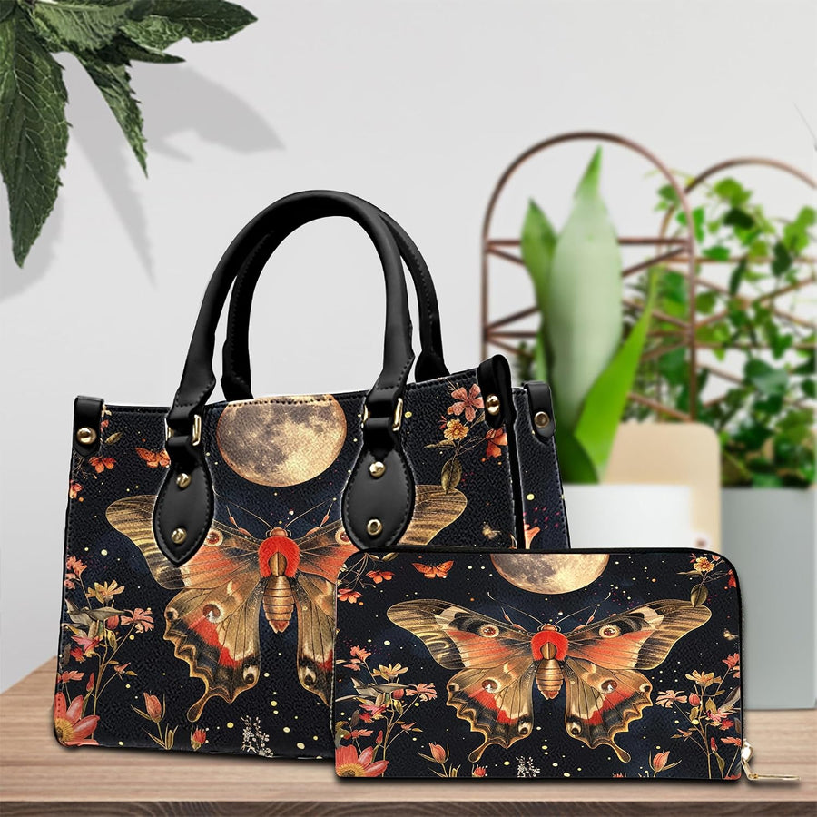 PREAUREUM "{split_values}" Personalized {collection_title} Leather Handbag