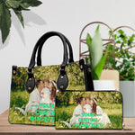 PREAUREUM "{split_values}" Personalized {collection_title} Leather Handbag